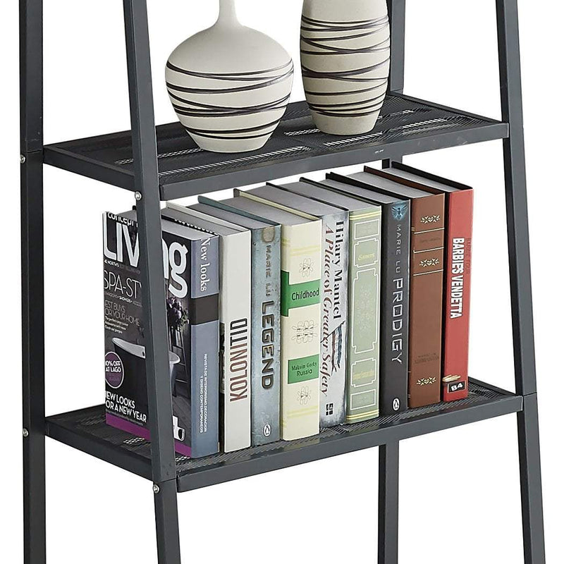 4 Tier Ladder Shelf Unit Bookshelf Bookcase Book Storage Display Rack Stand Payday Deals