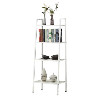 4 Tier Ladder Shelf Unit Bookshelf Bookcase Book Storage Display Rack Stand