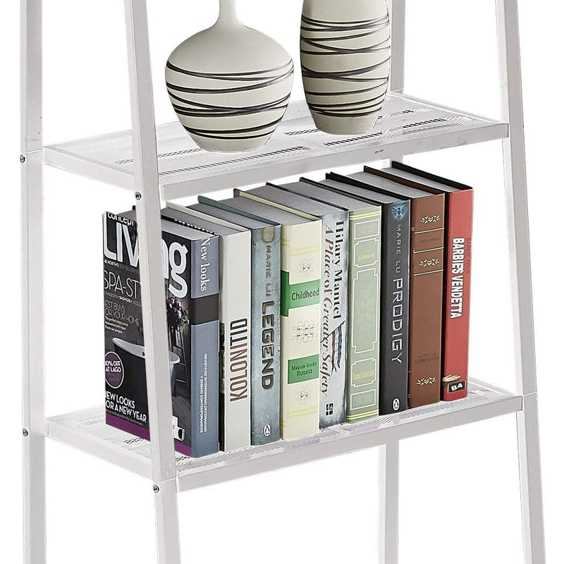 4 Tier Ladder Shelf Unit Bookshelf Bookcase Book Storage Display Rack Stand Payday Deals