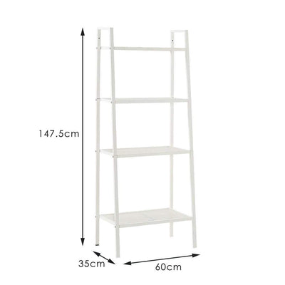 4 Tier Ladder Shelf Unit Bookshelf Bookcase Book Storage Display Rack Stand Payday Deals