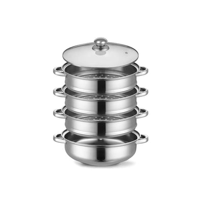 4 Tier Stainless Steel Steamer Meat Vegetable Cooking Steam Hot Pot Kitchen Tool Payday Deals