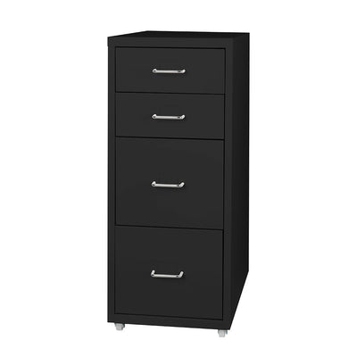 4 Tiers Steel Orgainer Metal File Cabinet With Drawers Office Furniture Black
