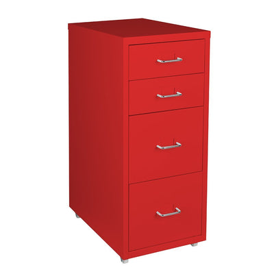 4 Tiers Steel Orgainer Metal File Cabinet With Drawers Office Furniture Red Payday Deals