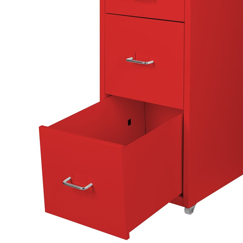 4 Tiers Steel Orgainer Metal File Cabinet With Drawers Office Furniture Red Payday Deals