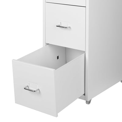 4 Tiers Steel Orgainer Metal File Cabinet With Drawers Office Furniture White Payday Deals