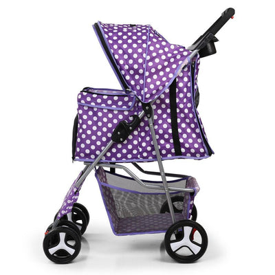 4 Wheel Pet Stroller - Purple