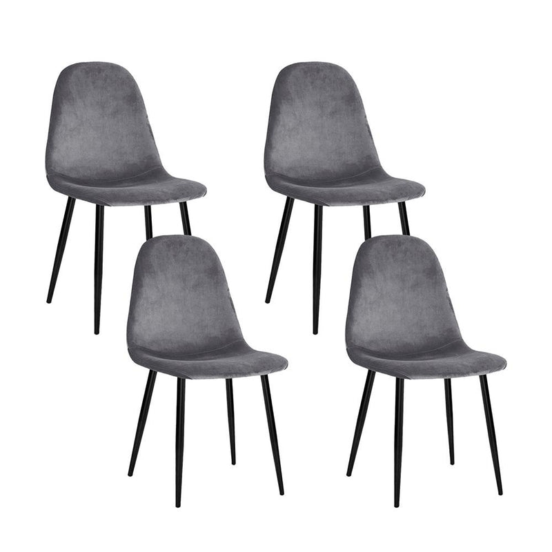 4 X Artiss Dining Chairs Dark Grey Payday Deals