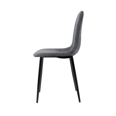 4 X Artiss Dining Chairs Dark Grey Payday Deals