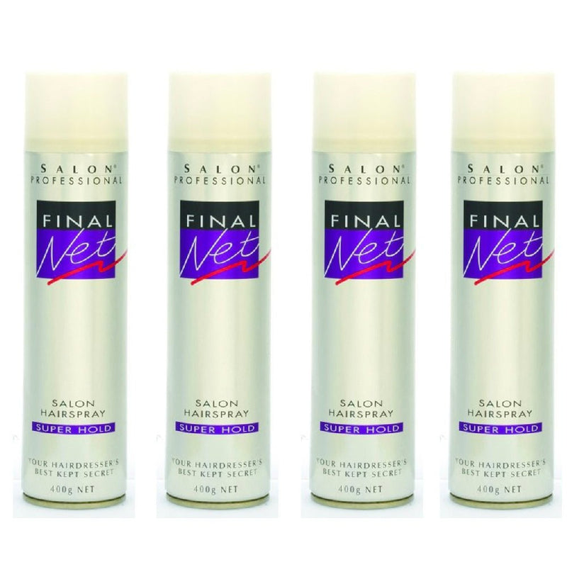 4 x Final Net Hairspray Super Hold 400g Hair Styling Payday Deals