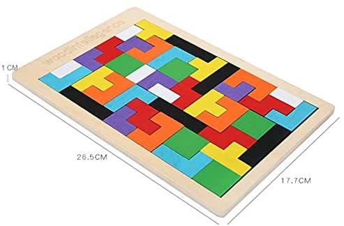 40 Pieces Wooden Blocks Puzzle Brain Teasers for Kids Montessori model Payday Deals