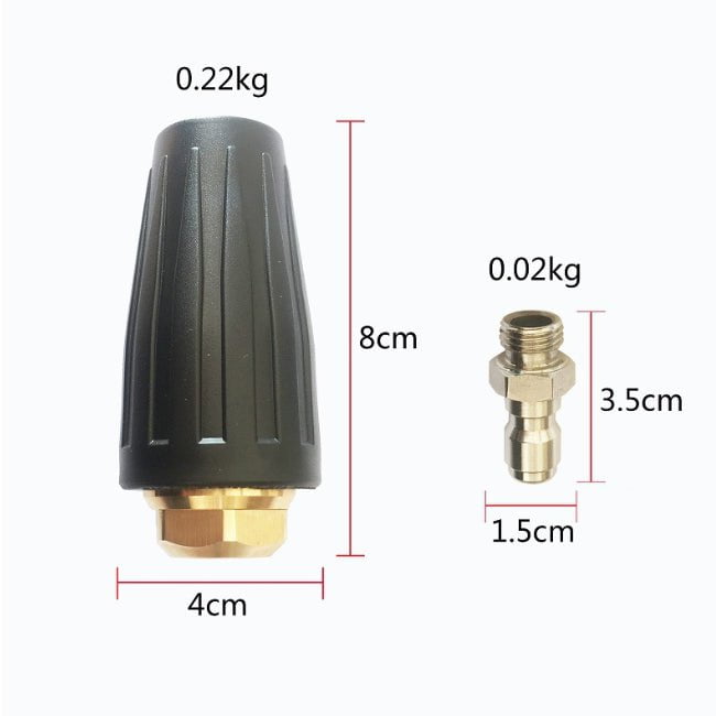 4000PSI Pressure Washer Turbo Head Nozzle For High Pressure Water Cleaner 1/4&