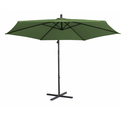 Milano Outdoor - Outdoor 3 Meter Hanging and Folding Umbrella - Green - Payday Deals