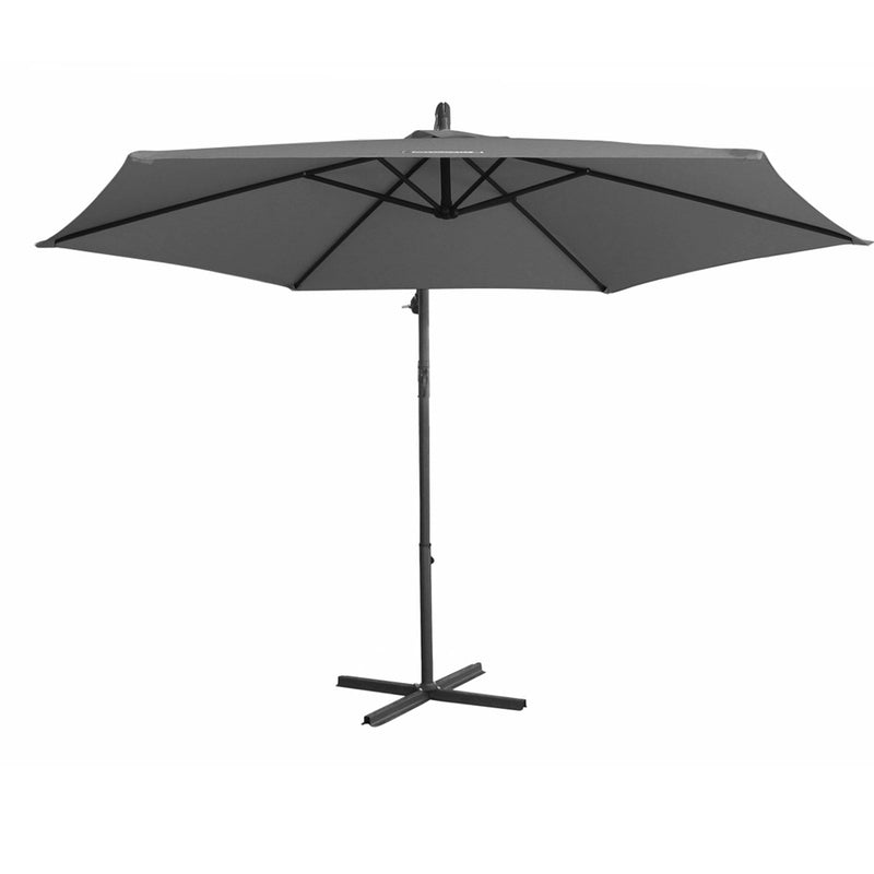 Milano Outdoor - Outdoor 3 Meter Hanging and Folding Umbrella - Charcoal - Payday Deals