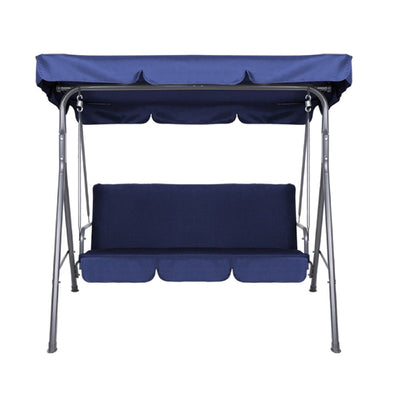 Milano Outdoor Steel Swing Chair - Dark Blue (1 Box) - Payday Deals