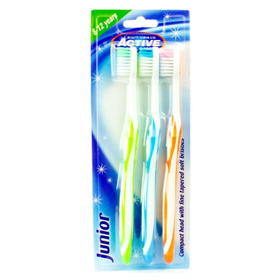 Beauty Formulas Toothbrush Kids Quickbrush 8-12 Years 3 Pack Junior Oral Care