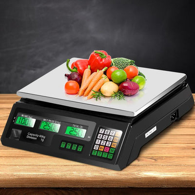40KG Digital Kitchen Scale Electronic Scales Shop Market Commercial Payday Deals