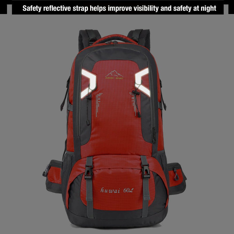 40L Waterproof Outdoor Hiking Backpack Camping Outdoor Trekking Bag(Red) Payday Deals