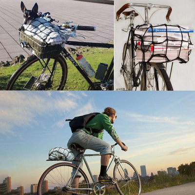 40x40cm Cargo Net Elasticated Bungee Luggage Storage Car Motorcycle Bike 6 Hooks