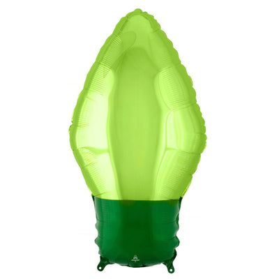 Christmas Green Light Bulb Standard Shape Foil Balloon