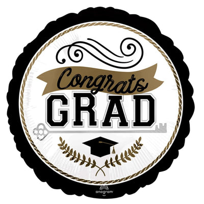Graduation Congrats Grad Achievement is Key Round Foil Balloon