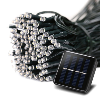 42M 400LED String Solar Powered Fairy Lights Garden Christmas Decor Cool White Payday Deals