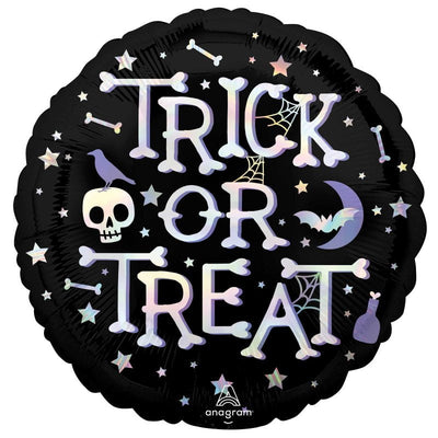 Halloween Holographic Iridescent Trick or Treat Foil Balloon