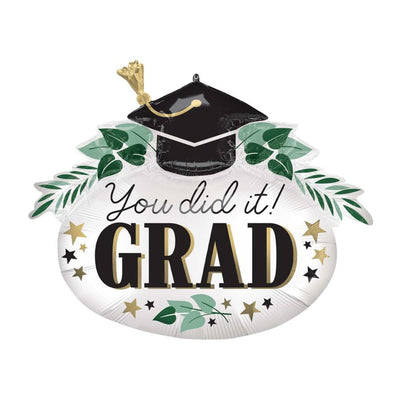Graduation You did it GRAD Ivy Satin SuperShape Foil Balloon