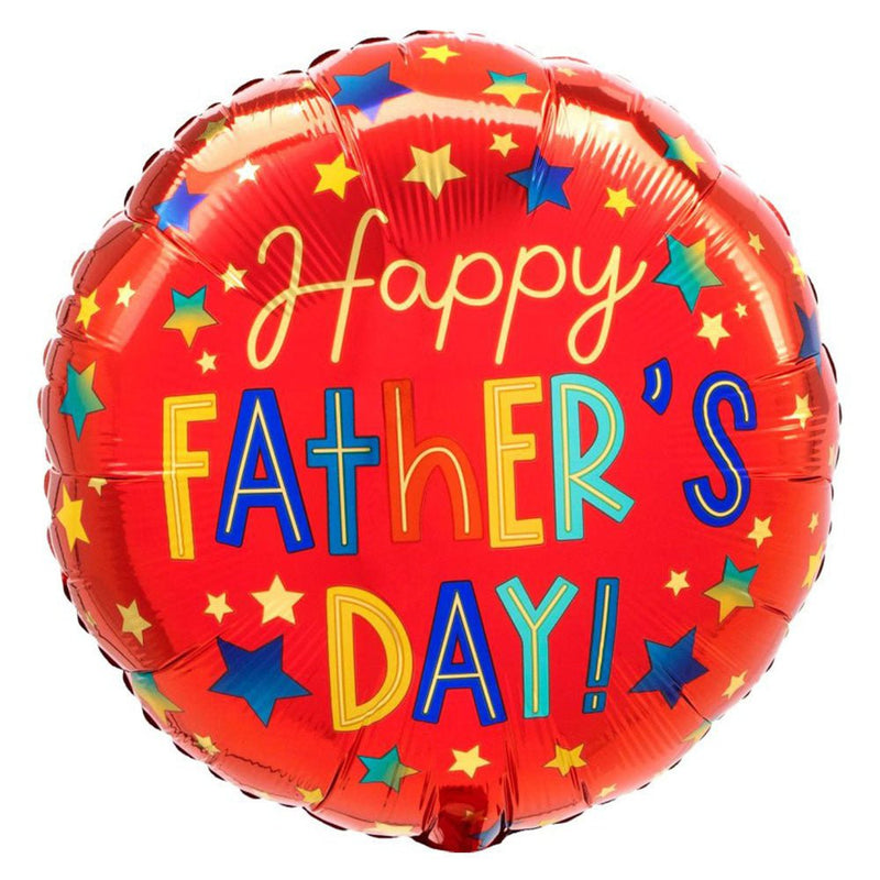  Happy Fathers Day Stars Round Foil Balloon