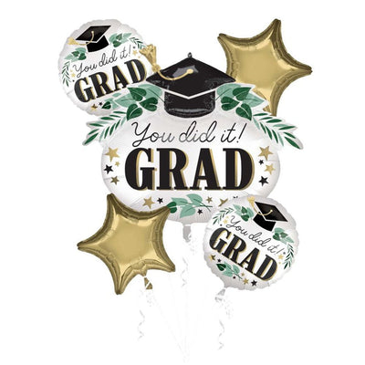 Graduation You did it GRAD Ivy Satin Foil Balloon Bouquet
