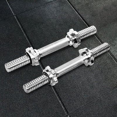45cm Dumbbell Bar Solid Steel Pair Gym Home Exercise Fitness 150KG Capacity Payday Deals