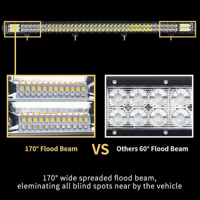 45inch Osram Cree LED Light Bar Triple Combo Driving Lightfox Utility Series