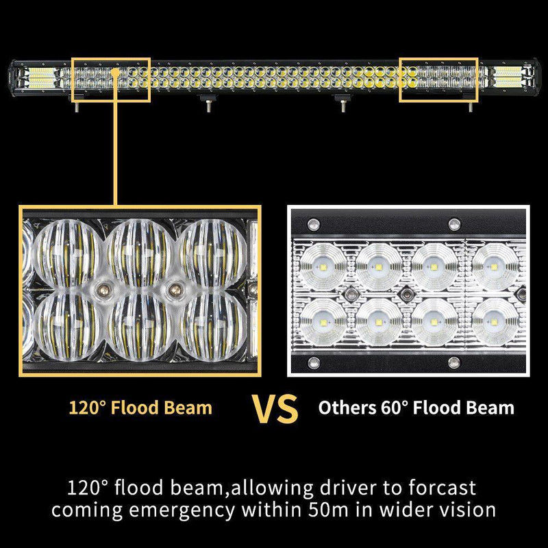 45inch Osram Cree LED Light Bar Triple Combo Driving Lightfox Utility Series