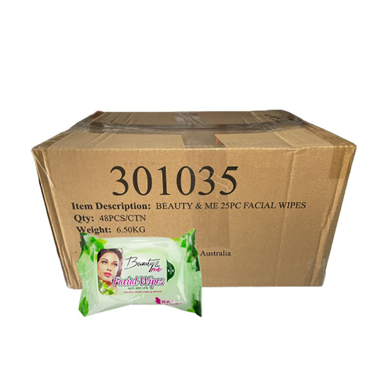 48 Packs Beauty & Me Facial Wipes with Aloe Vera Value Pack Payday Deals