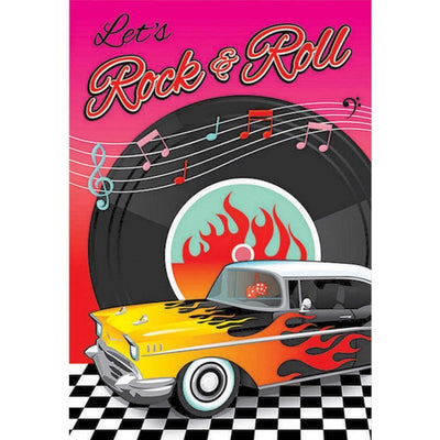 Rock & Roll Classic 50s Postcard Invites 8 Pack