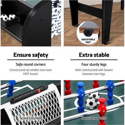 4FT Soccer Table Foosball Football Game Home Party Pub Size Kids Adult Toy Gift Payday Deals