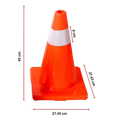 4pcs 45cm Road Traffic Cones Reflective Overlap Parking Emergency Safety Cone Payday Deals