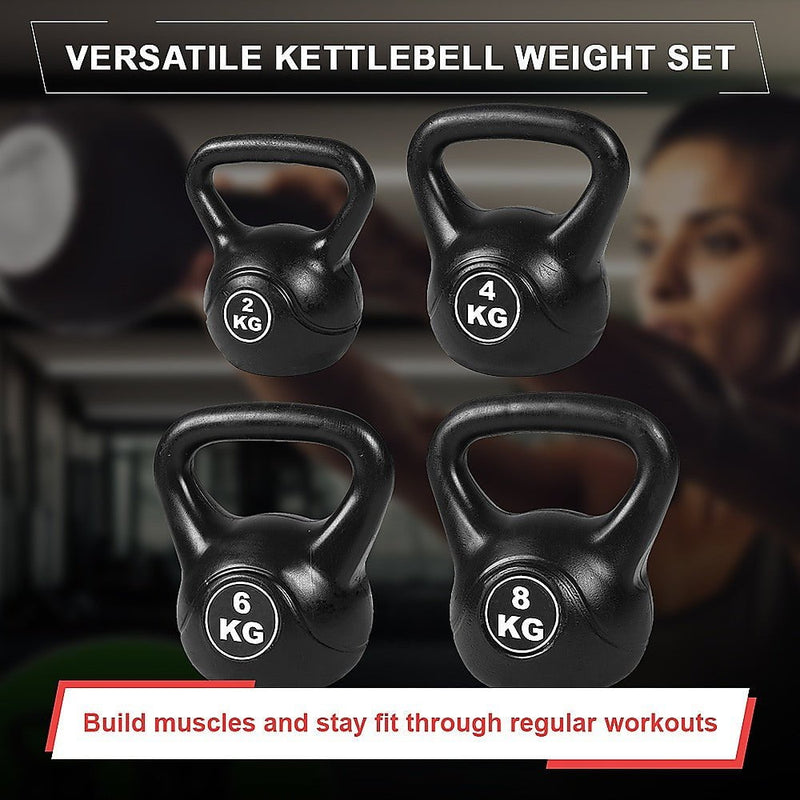 4pcs Exercise Kettle Bell Weight Set 20KG Payday Deals