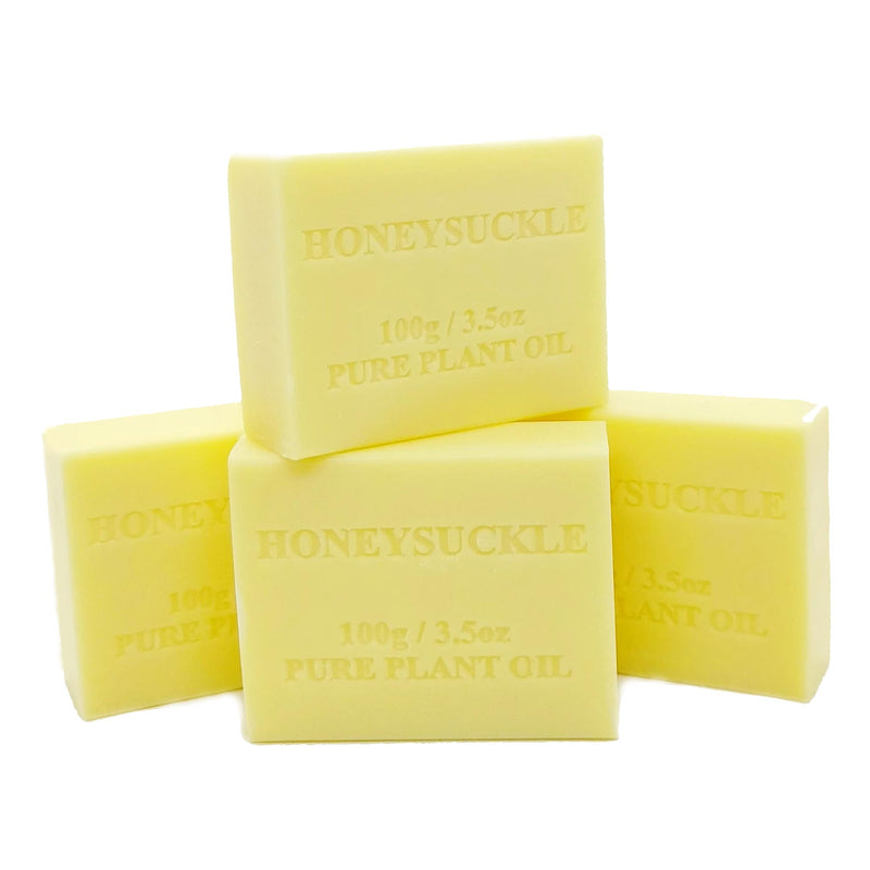 4x 100g Plant Oil Soap Honeysuckle Scent Pure Vegetable Base Bar Australian Payday Deals