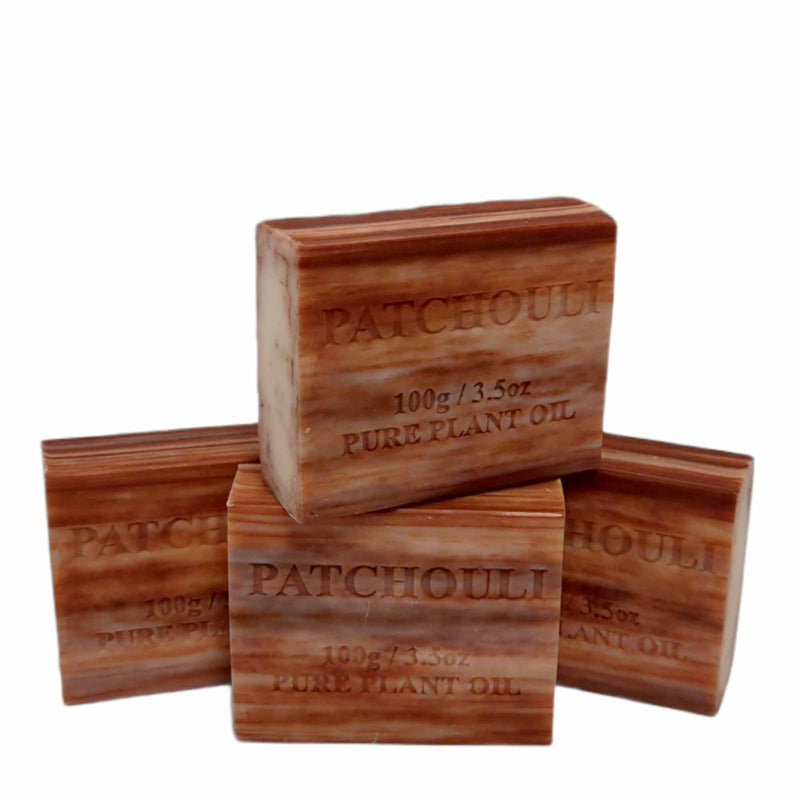 4x 100g Plant Oil Soap Patchouli Scent Pure Natural Vegetable Base Bar Australia Payday Deals