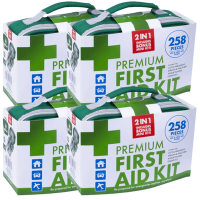 4x 258PCS PREMIUM FIRST AID KIT Medical Travel Set Emergency Family Safety BULK Payday Deals