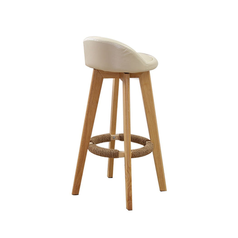 4x Levede Leather Swivel Bar Stool Kitchen Stool Dining Chair Barstools Cream Payday Deals