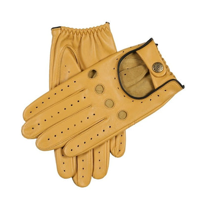 DENTS Men's Delta Classic Leather Driving Gloves - Cork/Black