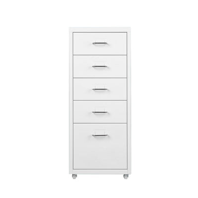 5 Drawers Portable Cabinet Rack Storage Steel Stackable Organiser Stand White Payday Deals