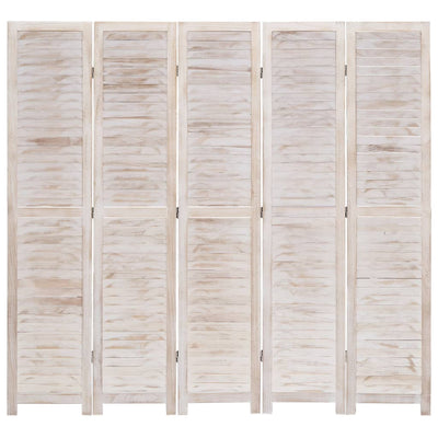 5-Panel Room Divider 175x165 cm Wood Payday Deals