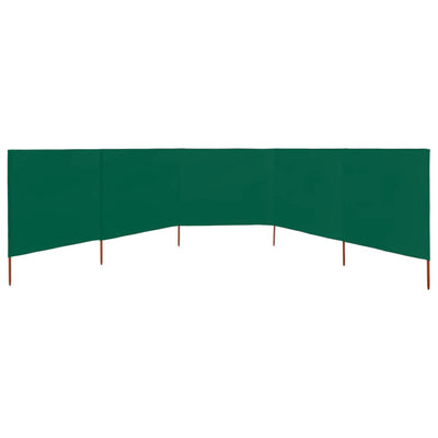 5-panel Wind Screen Fabric 600x120 cm Green Payday Deals