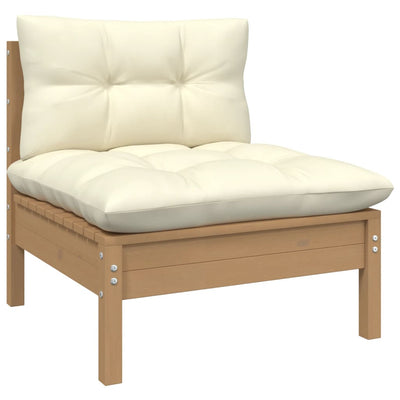 5 Piece Garden Lounge Set with Cream Cushions Pinewood Payday Deals