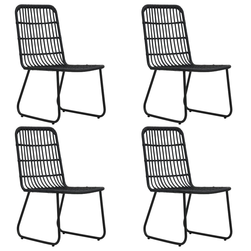 5 Piece Outdoor Dining Set Poly Rattan and Glass Payday Deals