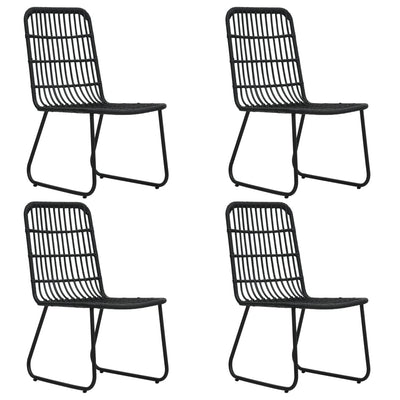 5 Piece Outdoor Dining Set Poly Rattan and Glass Payday Deals