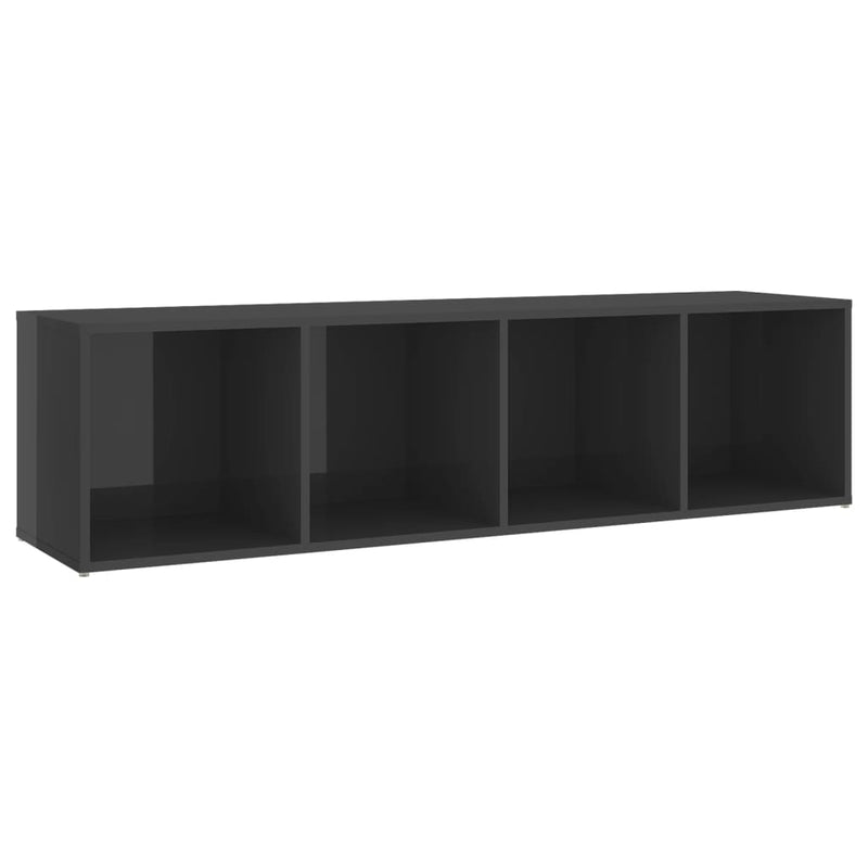 5 Piece TV Cabinet Set High Gloss Grey Engineered Wood Payday Deals