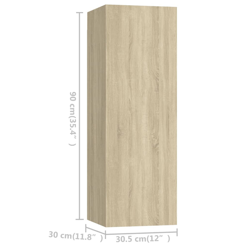 5 Piece TV Cabinet Set Sonoma Oak Engineered Wood Payday Deals